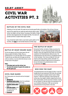 Civil War Sheet P2