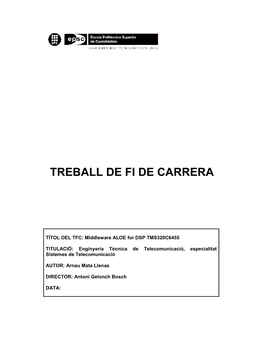 Treball De Fi De Carrera