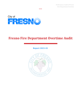 Fresno Fire Department Overtime Audit