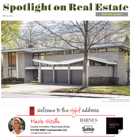 Spotlight on Real Estate Pull-Out Section May 14, 2019