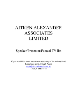 Aitken Alexander Associates Limited