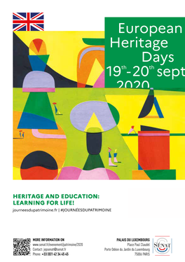 European Heritage Days 2020 19Th-20Th Sept