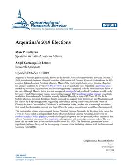 Argentina's 2019 Elections