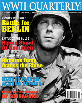 WWII QUARTERLY WWII Q-Spr15 C-1-A W-May05c-1Bookstore2/23/1512:43Pmpage3 Volume 6, No