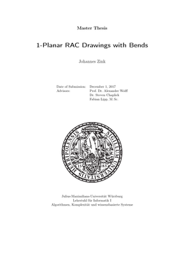 1-Planar RAC Drawings with Bends