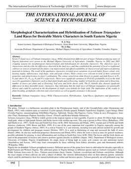 The International Journal of Science & Technoledge