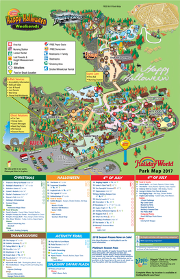 Park Map 2017 CHRISTMAS HALLOWEEN 4TH of JULY 4TH of JULY