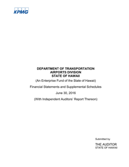 Financial Statements and Supplemental Schedules June 30, 2016 (With Independent Auditors’ Report Thereon)