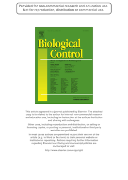 Biological Control 2012