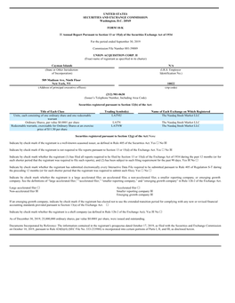 UNITED STATES SECURITIES and EXCHANGE COMMISSION Washington, D.C