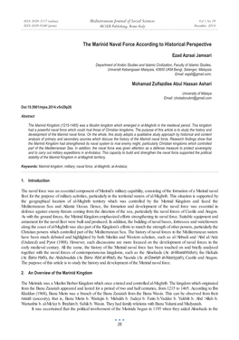 The Marinid Naval Force According to Historical Perspective