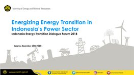 Energizing Energy Transition in Indonesia's Power Sector