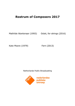 Rostrum of Composers 2017