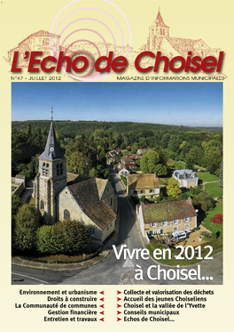 Choisel N°47 - JUILLET 2012 MAGAZINE D’INFORMATIONS MUNICIPALES