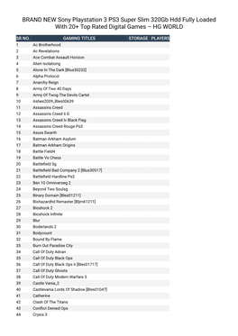 BRAND NEW Sony Playstation 3 PS3 Super Slim 320Gb Hdd Fully Loaded with 20+ Top Rated Digital Games – HG WORLD