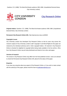 City Research Online