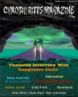 Issue 16 - March 2011 1 Magazine Staf Credits