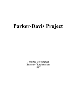 Parker-Davis Project History