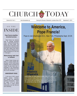 Welcome to America, Pope Francis!