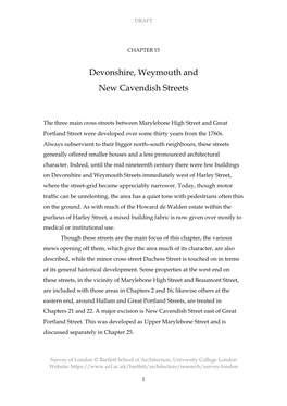 Chapter 15: Devonshire, Weymouth and New Cavendish Streets