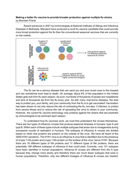 Making a Better Flu Vaccine to Provide Broader Protection Against Multiple Flu Strains by Brendan Finicle