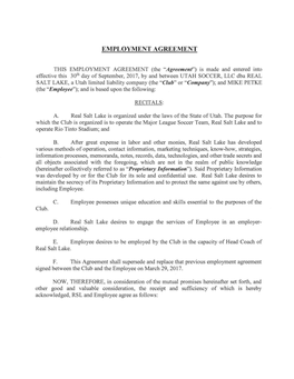 Employment Agreement