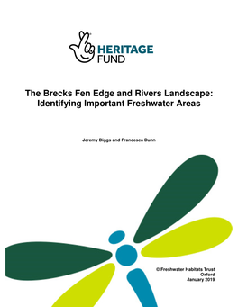 The Brecks Fen Edge and Rivers Landscape: Identifying Important Freshwater Areas