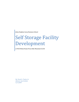 Self Storage Facility Development