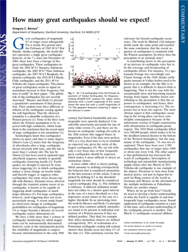 How Many Great Earthquakes Should We Expect?