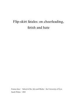 On Cheerleading, Fetish and Hate