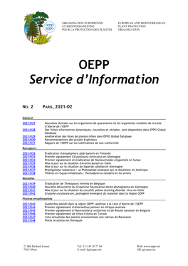 EPPO Reporting Service