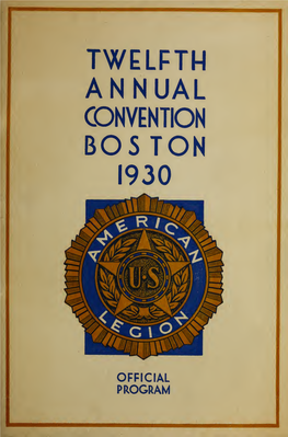 The American Legion 12Th National Convention: Official Program [1930]