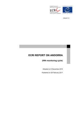 Ecri Report on Andorra