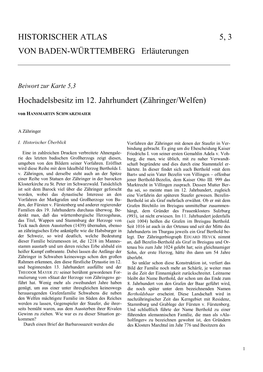 Zähringer/Welfen) Von HANSMARTIN SCHWARZMAIER