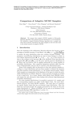 Comparison of Adaptive MCMC Samplers