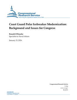 Coast Guard Polar Icebreaker Modernization: Background and Issues for Congress