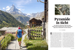 Pyramide in Sicht Der Anblick Des Matterhorns Bildet Das Große Finale Auf Dem Europaweg