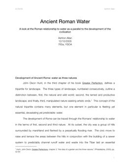 Ancient Roman Water -...Ashton Allan