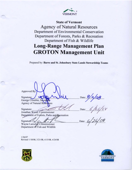 Long-Range Management Plans