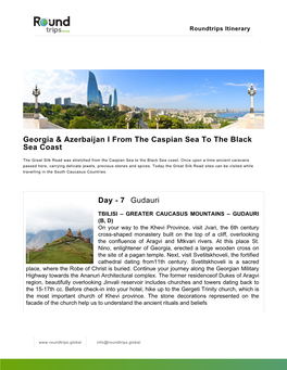 Georgia & Azerbaijan I from the Caspian Sea