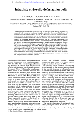 Intraplate Strike-Slip Deformation Belts