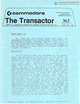 The Transactor Vol.2 BULLETIN = 2