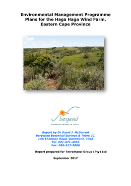 D2. Haga Haga WEF | Vegetation Management Plans