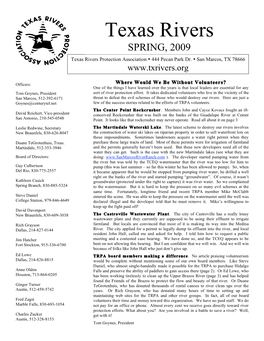 TRPA 2009 Newsletter Page 1