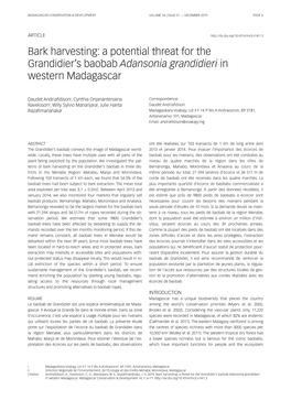 A Potential Threat for the Grandidier's Baobab Adansonia Grandidieri In