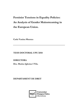 An Analysis of Gender Mainstreaming in the European Union