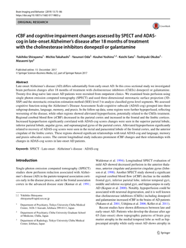 Rcbf and Cognitive Impairment Changes Assessed by SPECT And