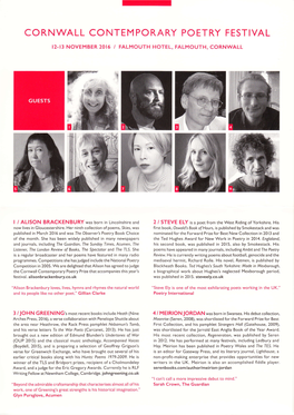 Cornwall Contemporary Poetry Festival