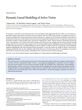 Dynamic Causal Modelling of Active Vision