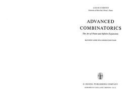 Advanced Combinatorics COMTET